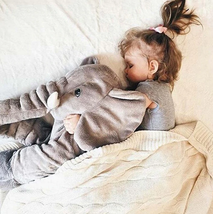 Plush Elephant Nursery Pillow for Babies & Toddlers – Soft Cuddle Cushion for Nap Time, Play & Decor | Thomler