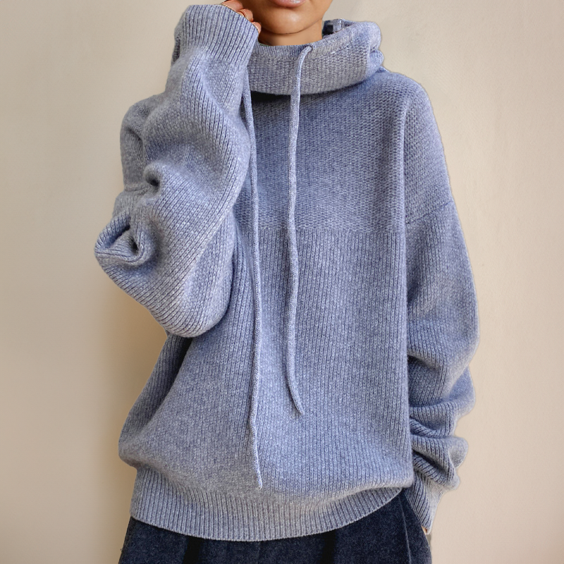 Women's Relaxed Turtleneck Sweater in Chunky Merino Knit – Oversized Fit, Ultra-Soft Wool | Thomler