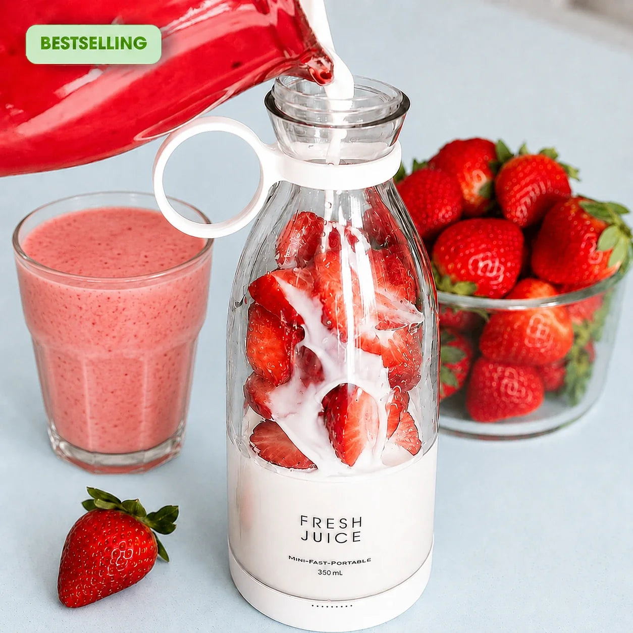 Portable USB Rechargeable Juicing Cup Personal Blender for Smoothies Shakes Fresh Fruit Drinks On-the-Go Mini Blender | Thomler