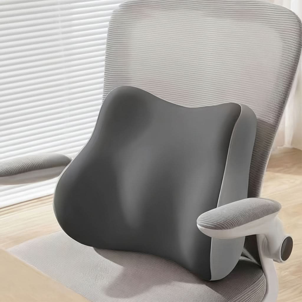 Memory Foam Lower Back Support Cushion for Office Chair, Car Seat & Daily Seating – Ergonomic Posture Corrector Pad for Pain Relief | Thomler