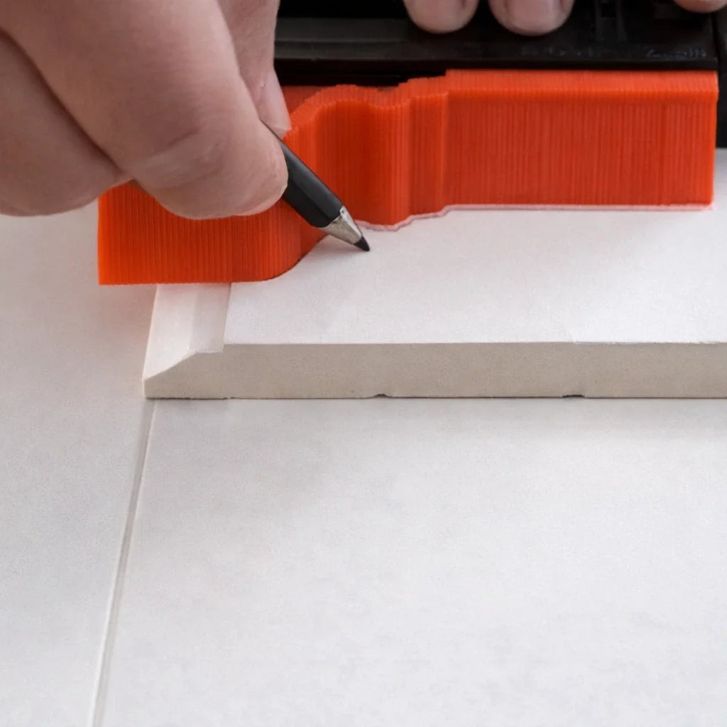 Profile Duplicator Tool for Laminate, Tile & Trim – Plastic Template Maker with Locking Pins for Woodworking & Flooring – DIY Layout Guide f | Thomler