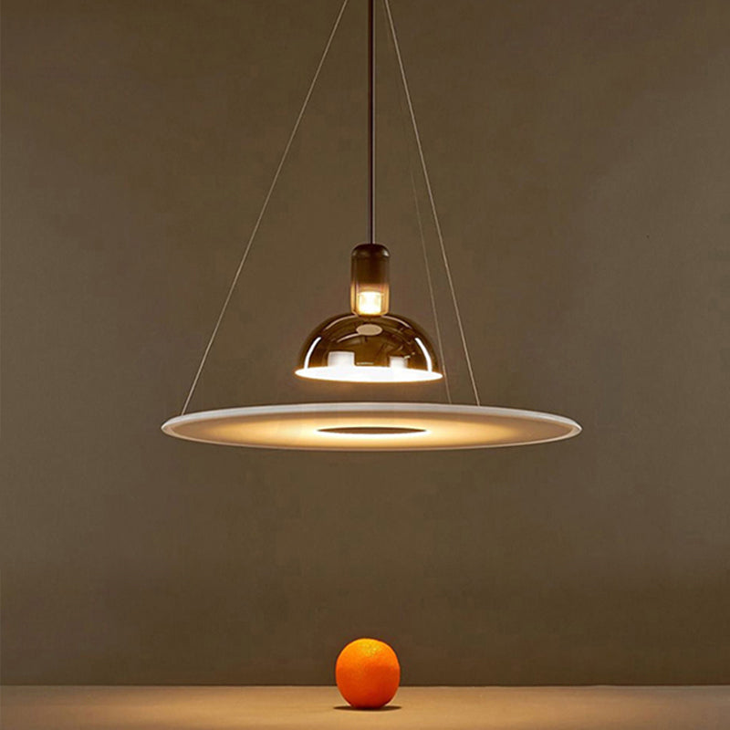 Contemporary Bell-Shaped Glass Pendant Light with Metal Canopy for Kitchen Island & Dining Room | Thomler
