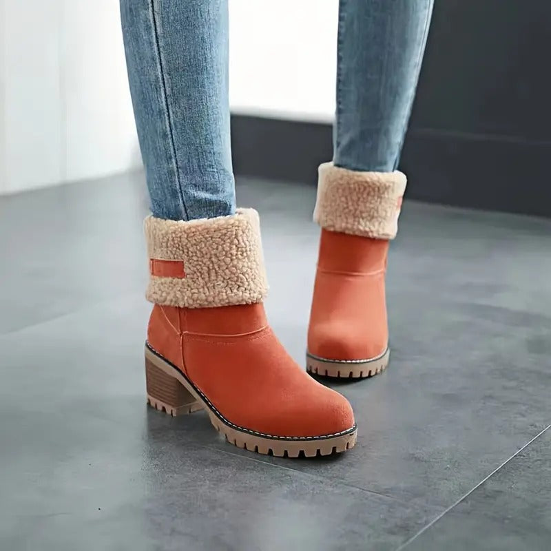 Women's Block Heel Ankle Boots with Arch Support – Lightweight Cushioned Footwear for All-Day Comfort | Thomler