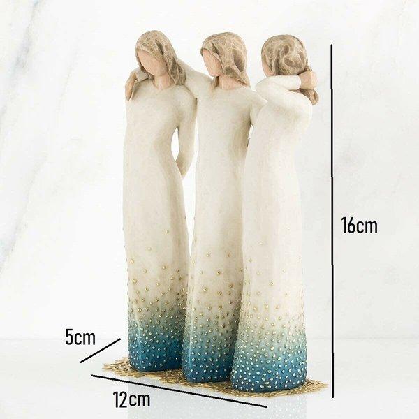 Resin Sister Figurine Statue - Handcrafted Bond of Friendship Decor for Home Shelf Display | Thomler