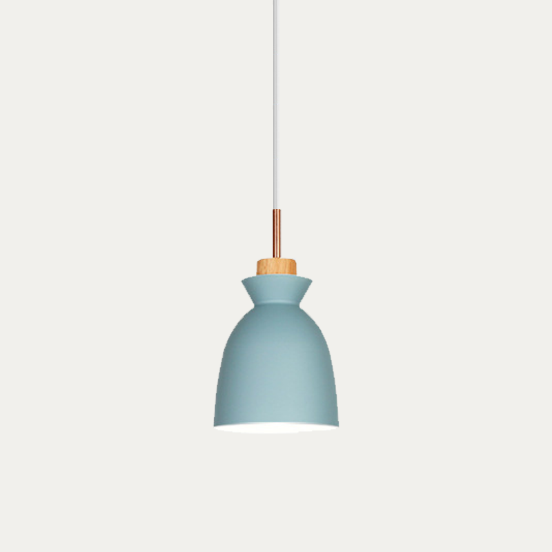 Pendant Light Wood 11 in E27 60W Scandinavian Style Living Room Bedroom Ceiling Lamp | Thomler