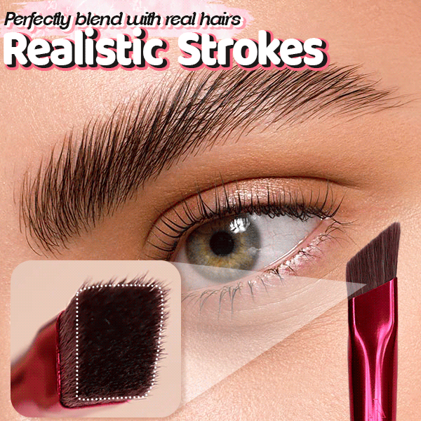 Eyebrow Hair-Stroke Stamp Brush – Instant Natural Brows with Microblading Effect for Powder, Gel & Pomade | Water-Resistant, Ergonomic | Thomler