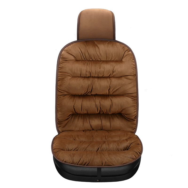 Plush Quilted Auto Seat Protector Pad with Headrest Cover Gray Beige Coffee Black for Front Bucket Seats SUV Truck | Thomler