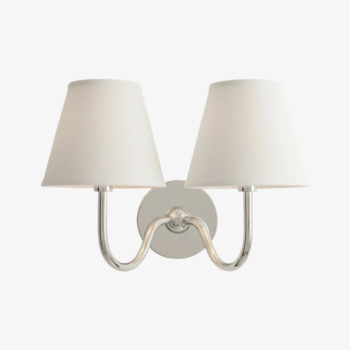 Brass Sconce with Fabric Drum Shade – 1 or 2 Light Hardwired Fixture for Bedroom, Hallway & Living Room | Thomler