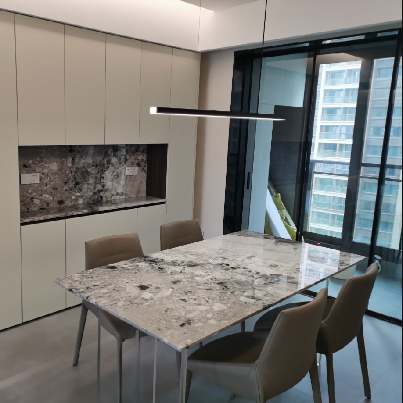 Linear Pendant Light Metal 39 in Adjustable Kitchen Island LED Warm White 3000K-6000K Modern Dining Room Hanging Lamp | Thomler