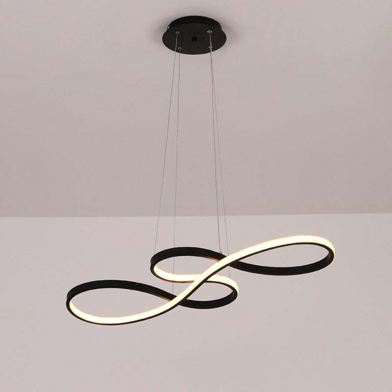 Treble Clef Hanging Ceiling Fixture – Metal & Silicone Statement Lamp for Dining Room & Living Room | Thomler