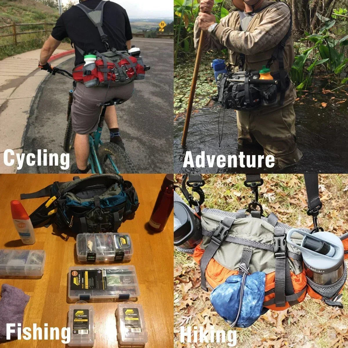 Lightweight Waterproof Running Belt Bag with Bottle Holders for Hiking, Jogging & Travel | Thomler