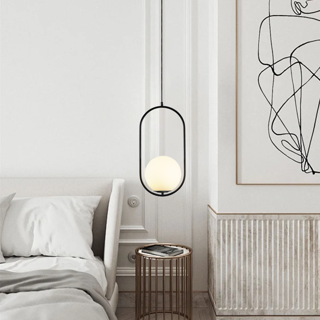 Pendant Light Brass Bent Glass 15W Adjustable Living Room Hallway Bedroom Modern Ceiling Lamp | Thomler