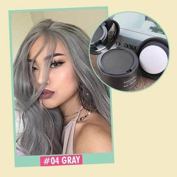 Root Touch-Up Powder Compact for Thinning Hair and Gray Coverage with Mirror and Applicator Puff for Men and Women | Thomler