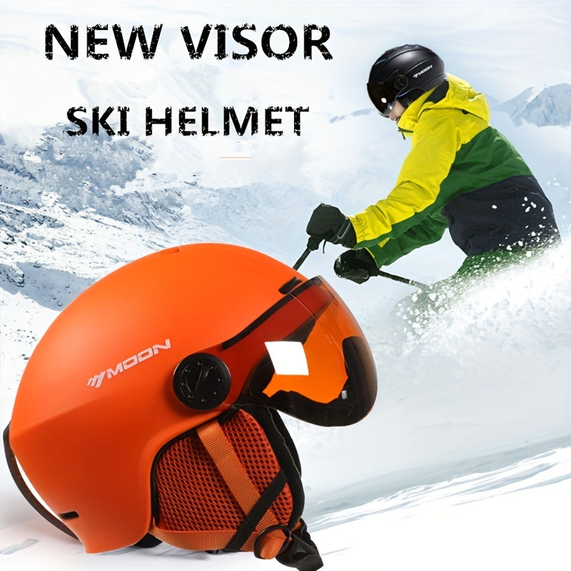 Ski Helmet PC EPS Adjustable Fit Black Winter Sports Snowboarding Protective Visor Outdoor Safety Gear | Thomler