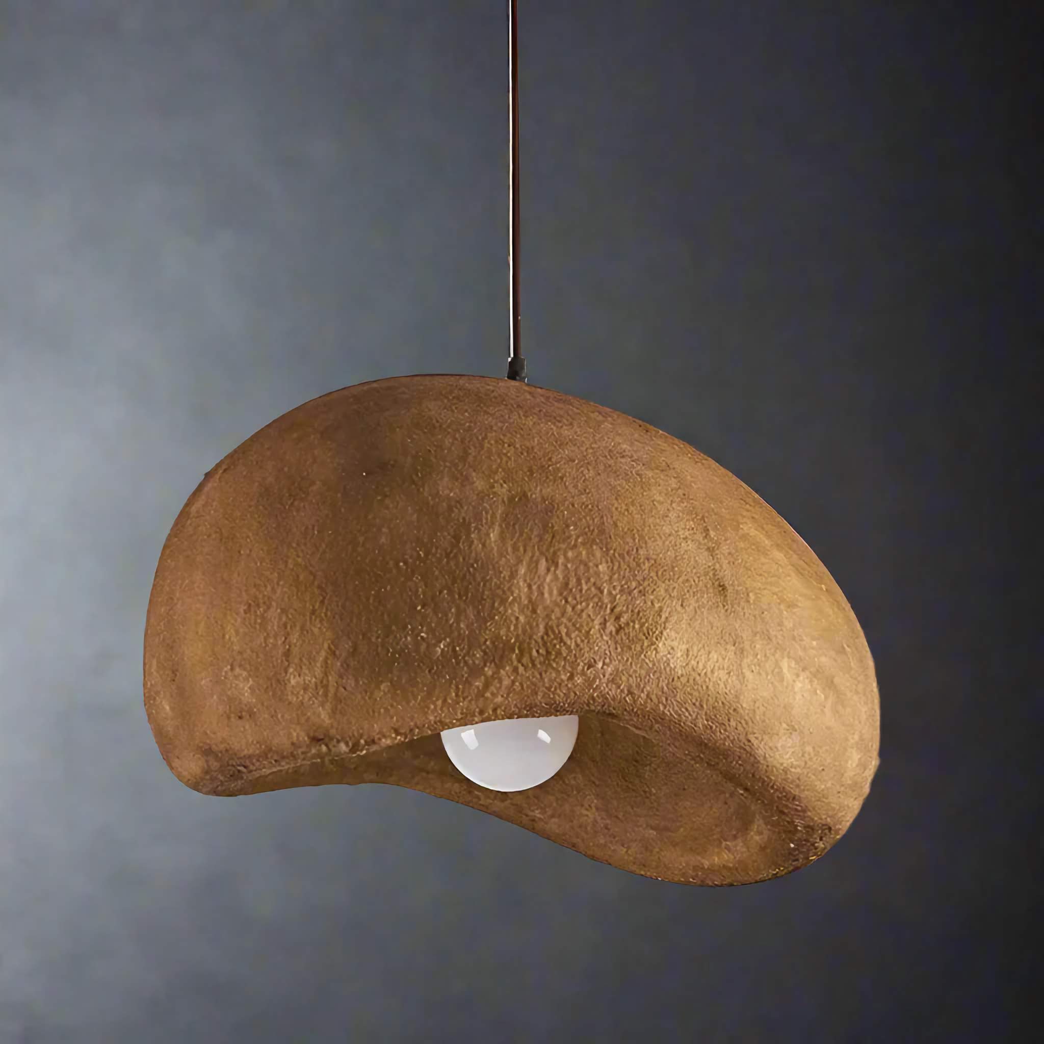 Pendant Light Resin E27 Hanging Dining Room Bedroom Japandi Minimalist Ceiling Fixture Ambient Lighting | Thomler