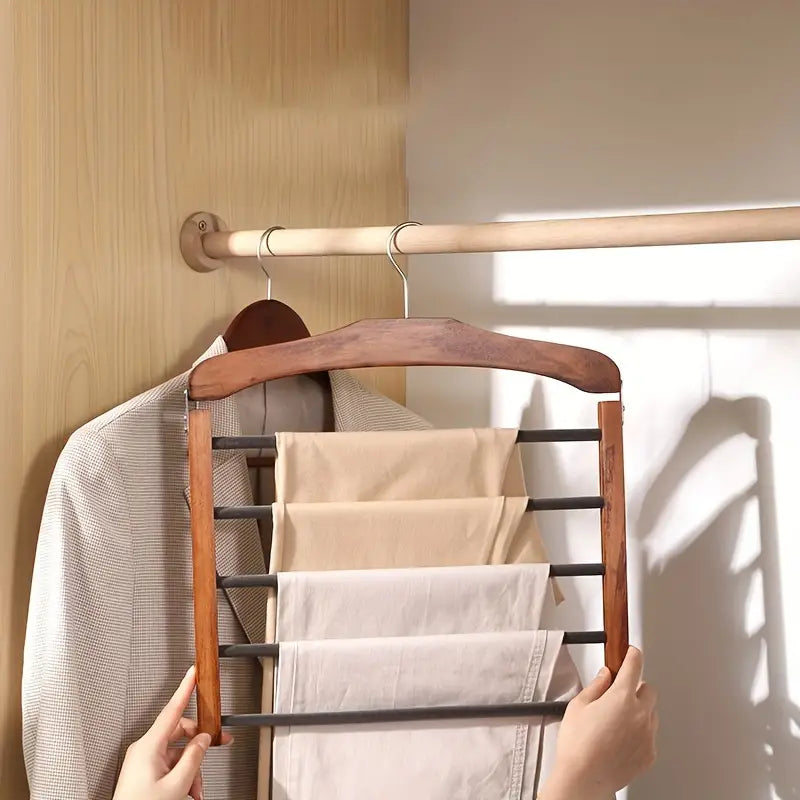 Multi-Tier Closet Hanger for Pants and Slacks - Space-Saving Vertical Storage Solution with Swivel Hook | Thomler