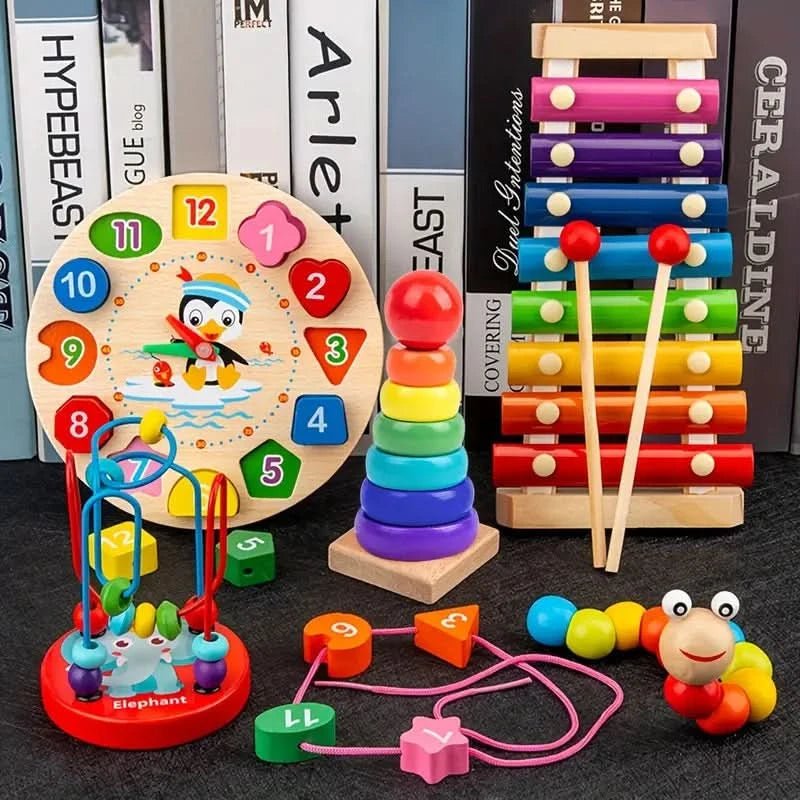 Wooden Multi-Activity Play Cube for Infants – 5 Learning Zones, Sensory Development & Fine Motor Skills for 6+ Months | Thomler