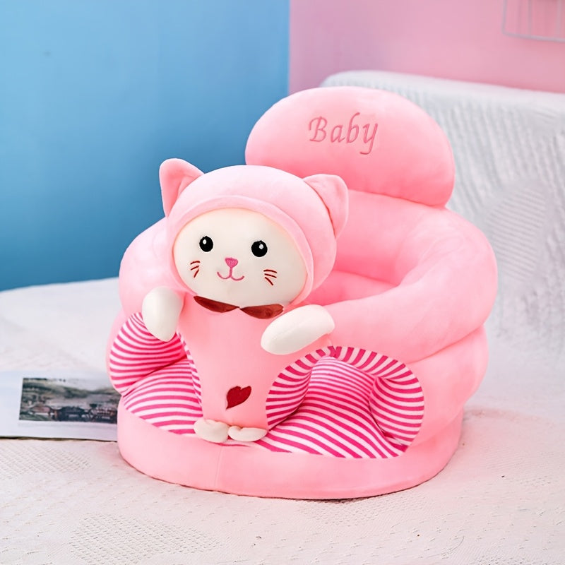 Plush Baby Support Seat for Learning to Sit – Soft Animal Character Chair with Backrest for Infants & Toddlers | Thomler