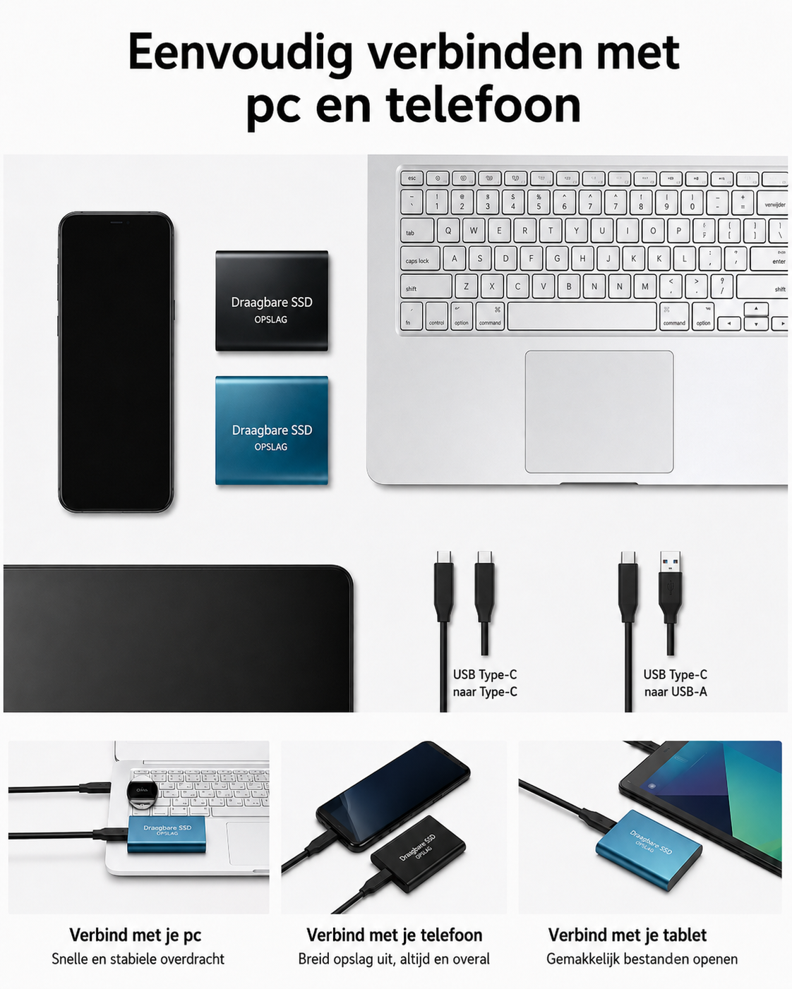 128TB Portable Solid State Drive USB-C – Ultra-Fast External Storage for Mac, PC, Android – Shock-Resistant Aluminum Design | Thomler