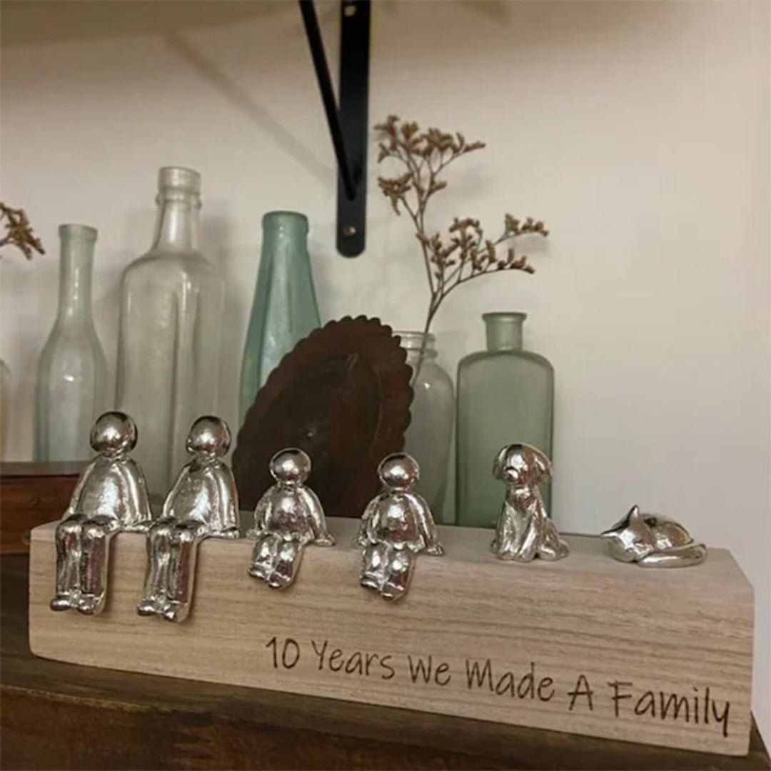 Dog Statue Metal Silver Glossy Table Decoration Living Room Bookshelf Minimalist Interior Accessory Ornament | Thomler