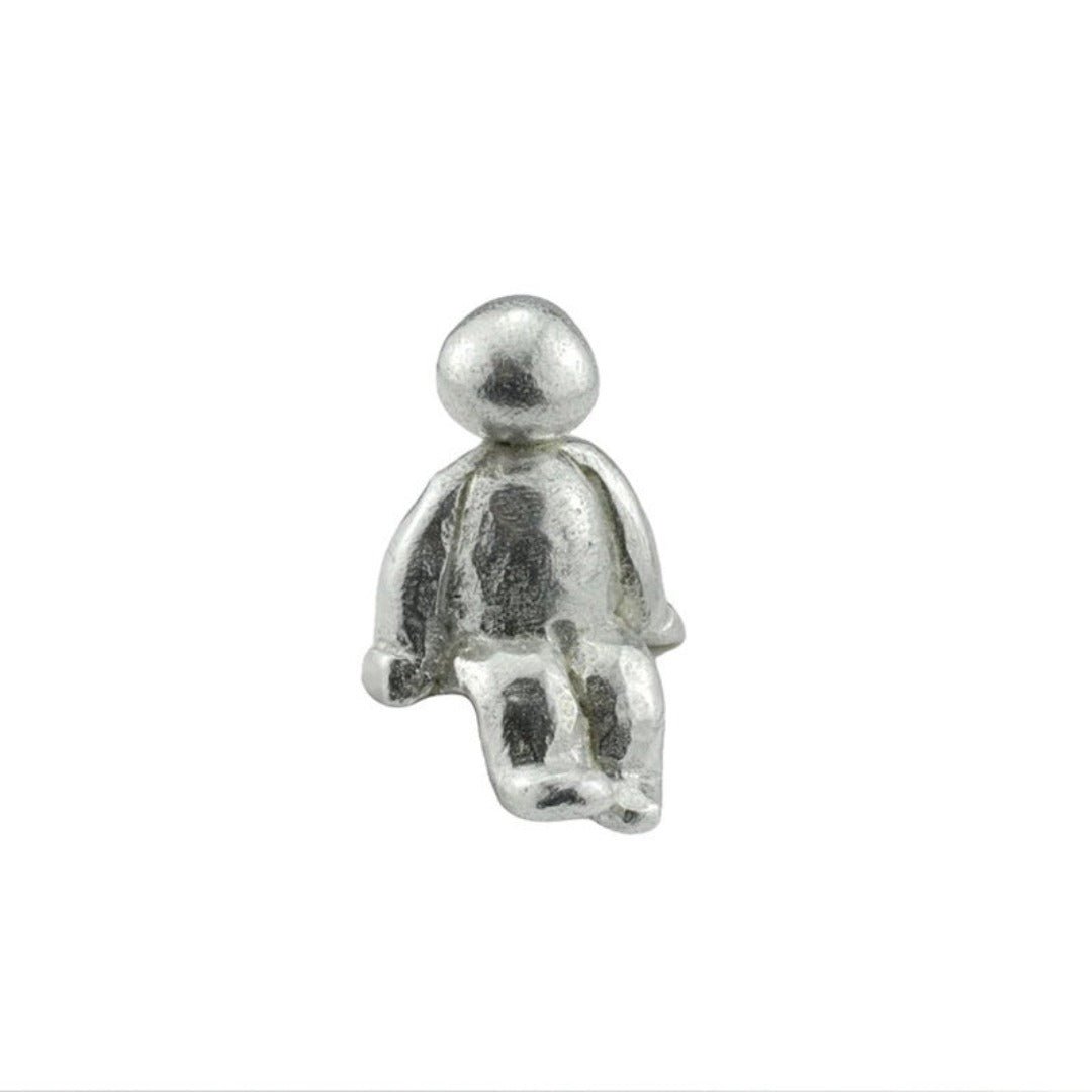 Dog Statue Metal Silver Glossy Table Decoration Living Room Bookshelf Minimalist Interior Accessory Ornament | Thomler