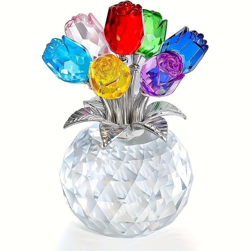Crystal Rose Arrangement Everlasting Floral Display Centerpiece Gift | Thomler