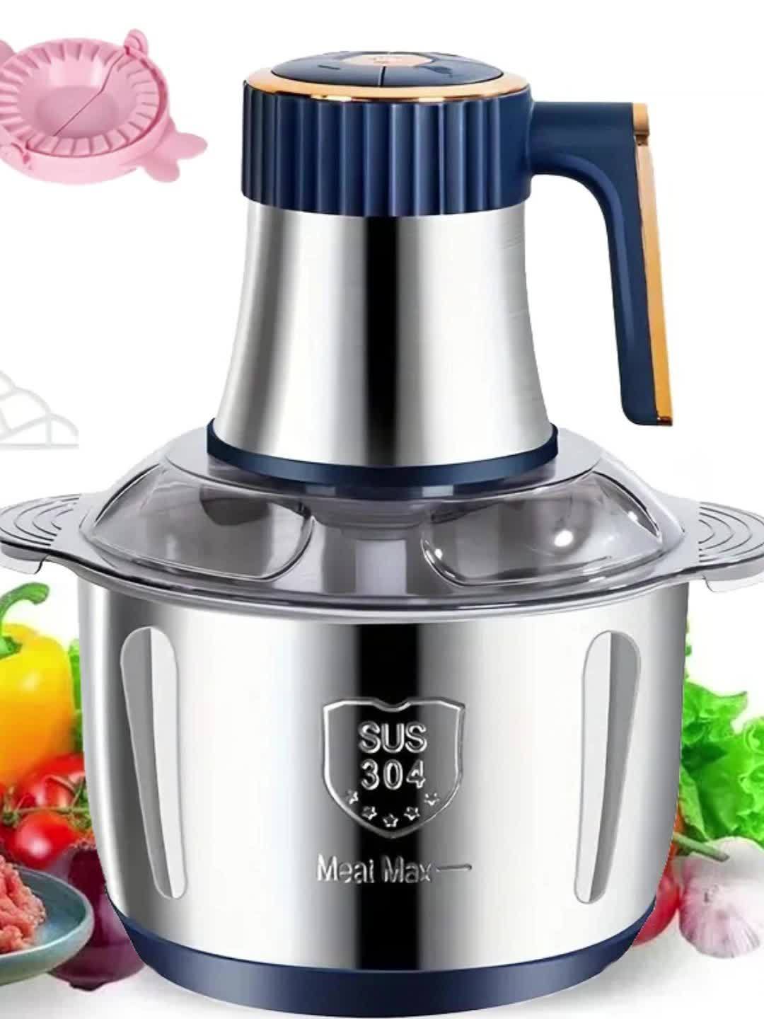 Food Processor Stainless Steel 5.0 L Blue Kitchen Chopper Grinder Vegetable Meat Mixer 5000 RPM Multi Blade Prep Machine | Thomler