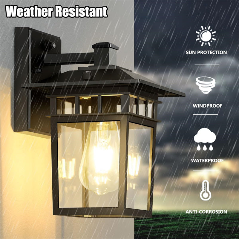 Outdoor Wall Sconce Aluminum Weather-Resistant Lantern for Porch Patio Garden Entryway Exterior Lighting 110V-240V E27 Socket | Thomler