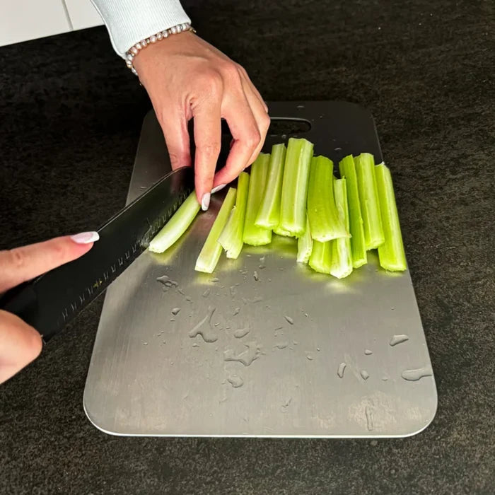 Medical-Grade Titanium Cutting Board – Non-Porous Antibacterial Kitchen Prep Surface for Meat, Vegetables & Fish | Thomler