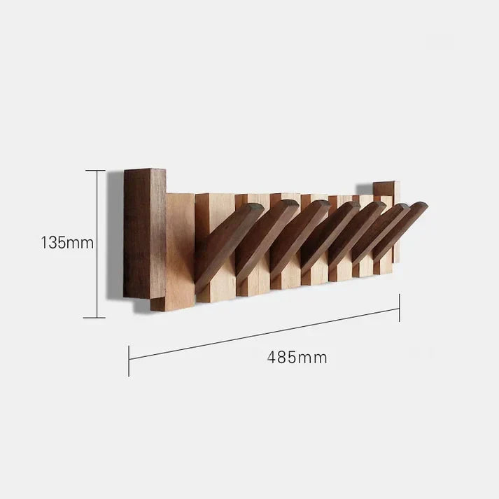 Wall-Mount Piano Key Coat Rack in Solid Wood for Entryway & Bedroom | Thomler
