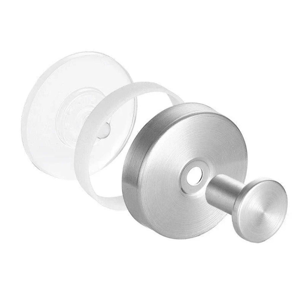 Wall Hooks Suction Cup Mount 4-Pack No Drill Adhesive Organizer for Bathroom Kitchen Towel Robe Coat Hanger Heavy Duty 15 lb Each Hook Set | Thomler
