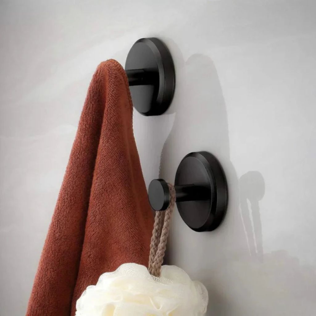 Wall Hooks Suction Cup Mount 4-Pack No Drill Adhesive Organizer for Bathroom Kitchen Towel Robe Coat Hanger Heavy Duty 15 lb Each Hook Set | Thomler