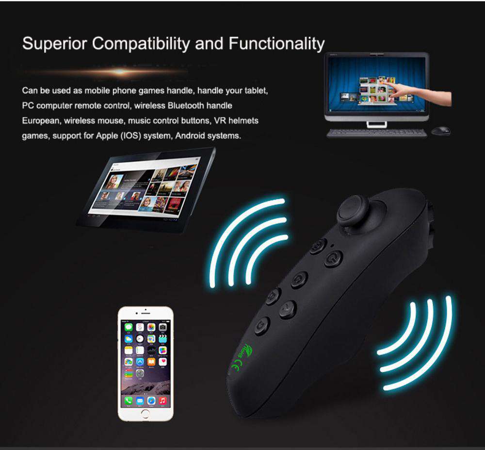 Mobile VR Headset for iPhone & Android 360° Immersive Video Gaming Movies Virtual Reality Viewer with Adjustable Straps & Padded Comfort | Thomler