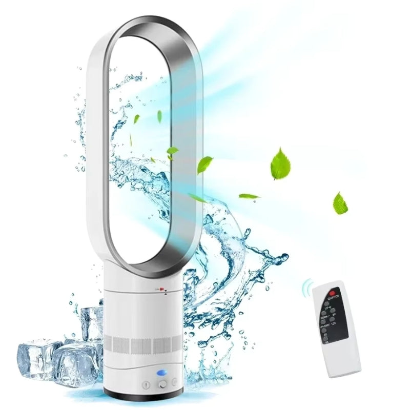 Bladeless Tower Fan with Remote – 10 Speed Settings, Oscillating, Quiet Operation for Bedroom Living Room – Safe Design for Kids and Pets | Thomler