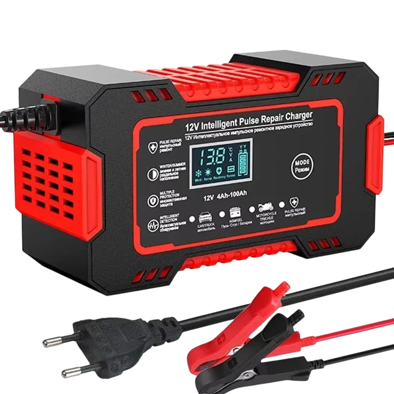 12V Smart Automatic Battery Charger with Pulse Repair & Winter Mode for Cars & Motorcycles | Thomler