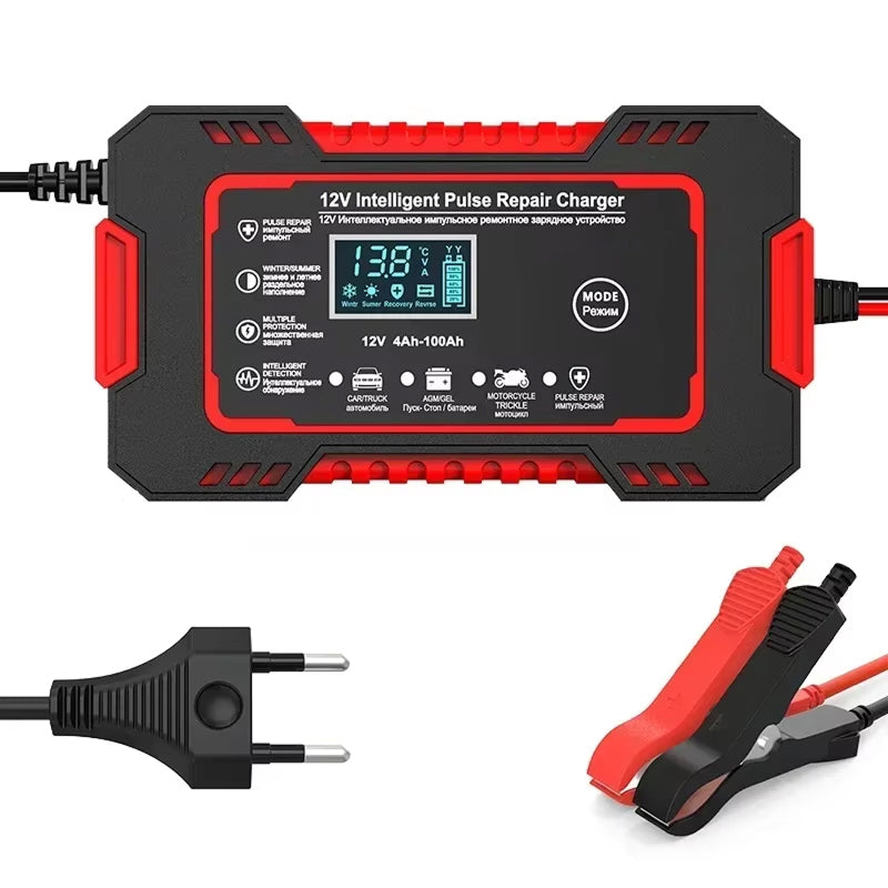 12V 6A Smart Battery Maintainer with Pulse Repair & Auto Shutoff for Cars, Motorcycles & SUVs | Thomler