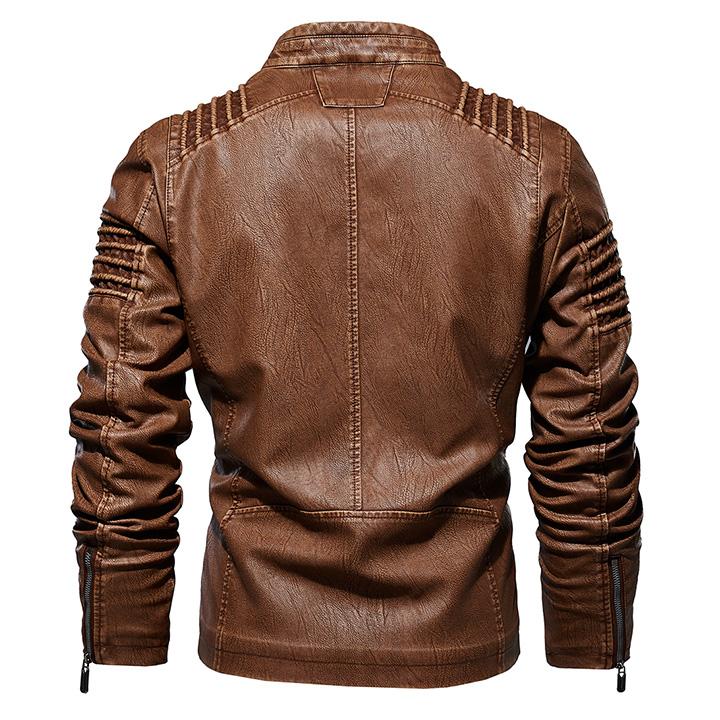 Men's Premium Vegan Leather Moto Jacket – Water-Resistant Faux Leather Coat with Scratch-Proof Finish for Everyday Wear & Rides | Thomler
