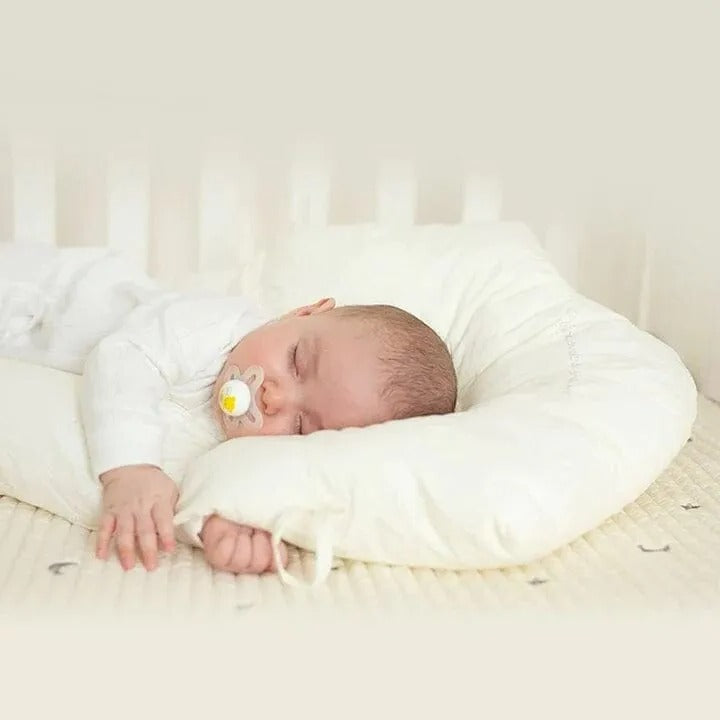 Baby Sleep Cushion with Contoured Head Cradle and Cinchable Side Bolsters for Newborns to Toddlers | Thomler