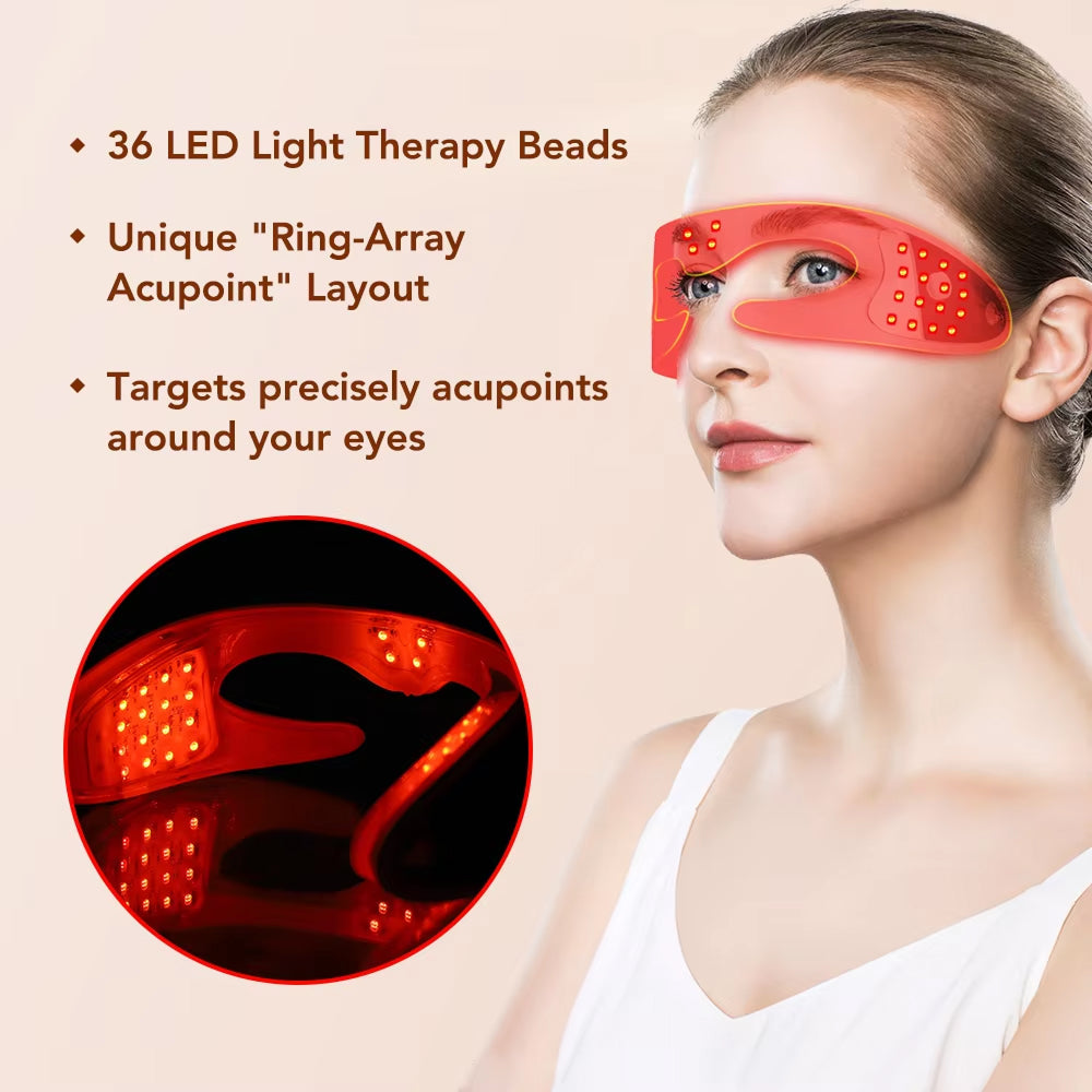 LED Eye Massager with Vibration & Light Therapy for Tired Eyes, Dark Circles & Puffiness – Rechargeable Eye Care Device | Thomler