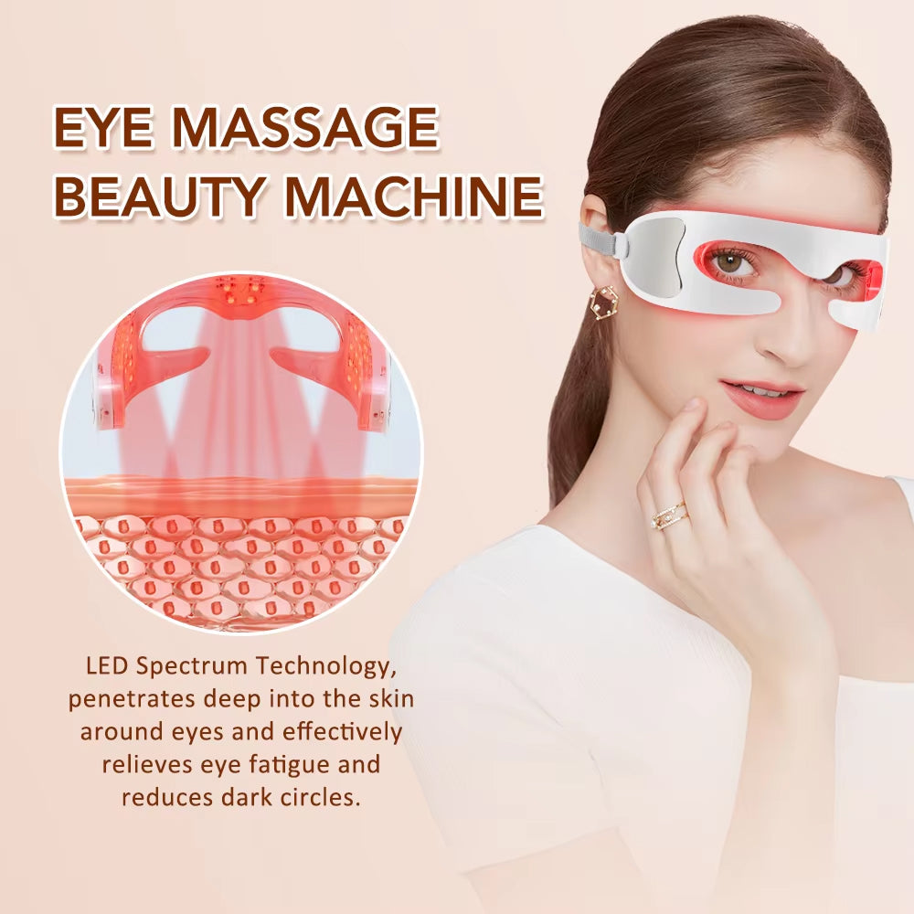 LED Eye Massager with Vibration & Light Therapy for Tired Eyes, Dark Circles & Puffiness – Rechargeable Eye Care Device | Thomler