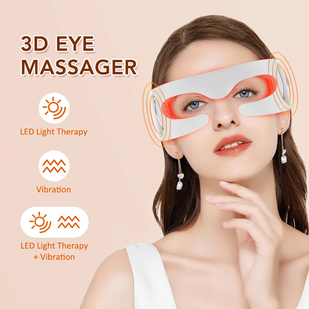 LED Eye Massager with Vibration & Light Therapy for Tired Eyes, Dark Circles & Puffiness – Rechargeable Eye Care Device | Thomler