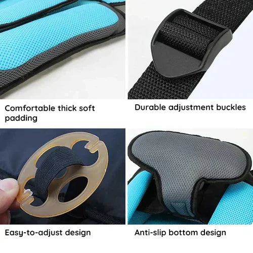 Compact Travel Booster Seat for Kids with 5-Point Safety Harness & Portable Folding Design for Car, Taxi & Plane | Perfect for Toddlers & | Thomler