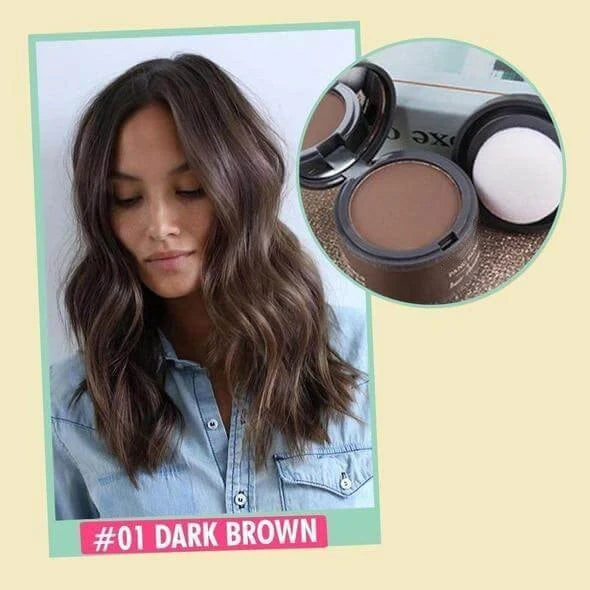 Root Touch-Up Powder Compact for Thinning Hair and Gray Coverage with Mirror and Applicator Puff for Men and Women | Thomler