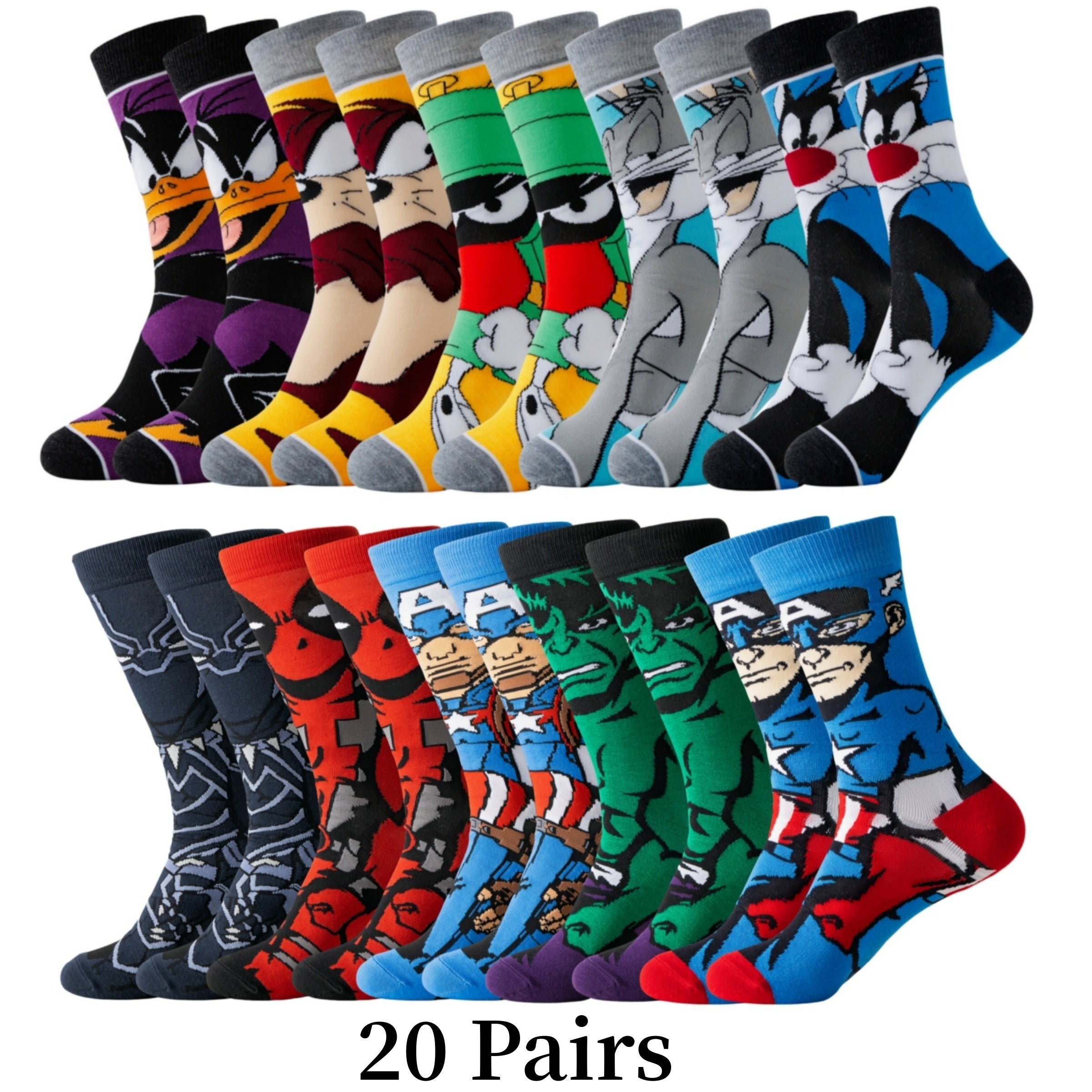 Sock Set Polyester Spandex 20 Pair Multicolour Ankle Casual Streetwear Unisex Breathable Everyday Wear | Thomler