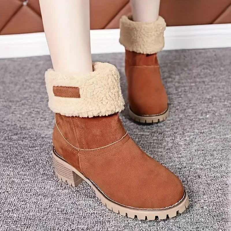 Women's Block Heel Ankle Boots with Arch Support – Lightweight Cushioned Footwear for All-Day Comfort | Thomler