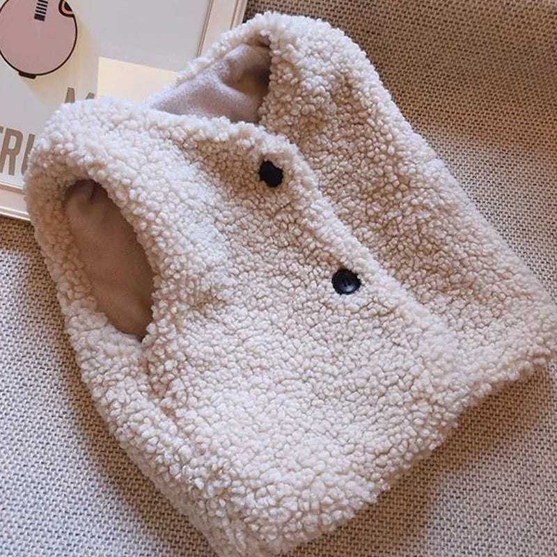 Plush Faux Shearling Vest for Toddlers & Preschoolers – Cozy Sleeveless Jacket for Boys & Girls Ages 1-6 | Thomler