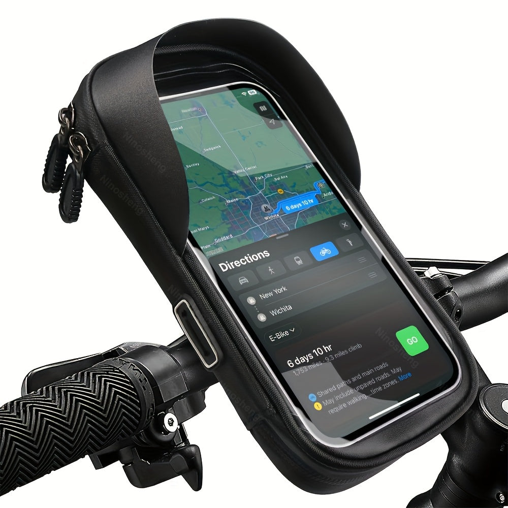 Waterproof Phone Mount for Motorcycle & Bicycle with 360° Rotation | Universal Handlebar Holder for Navigation & Music | Touch-Sensitive | Thomler