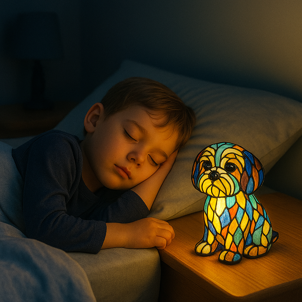 Dog Night Light Sculpture – Handcrafted LED Animal Lamp for Bedside, Nursery & Living Room Decor | Thomler