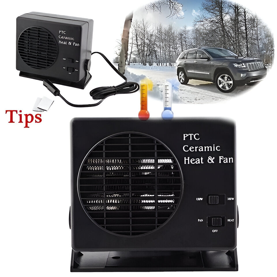 Portable 12V Vehicle Heater with Dual Power Settings 150W 300W Ceramic Element for Winter Warmth & Defrosting Windshields in Cars, Trucks, R | Thomler