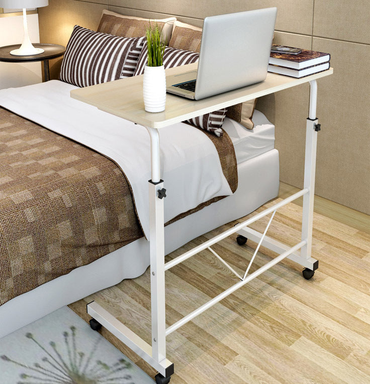 Laptop Table Steel Frame 60.0 cm x 40.0 cm Mobile Home Office Bedside Adjustable Height 70.0–88.0 cm Rolling Desk | Thomler